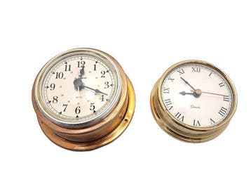 Scheepsklok (2) - Junghans - Messing, Glas - 1980-1990 -