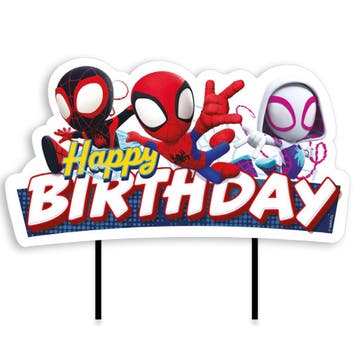 Taarttopper Happy Birthday Spidey (Spiderman), Verzenden, Nieuw