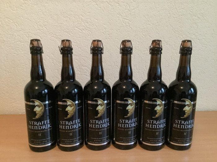 De Halve Maan - Straffe Hendrik Quadrupel - 75cl - 6 flessen, Verzamelen, Wijnen