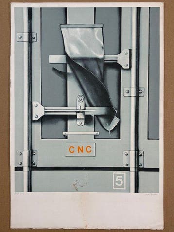 Peter Klasen (1935) - Sérigraphie Container CNC - H.C.