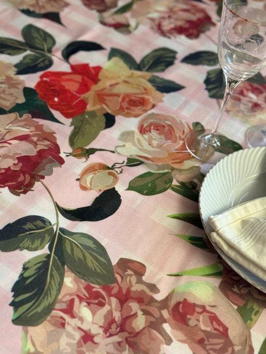 Elegant tafelkleed voor grote tafels. Country house Engelse, Antiek en Kunst, Antiek | Kleden en Textiel