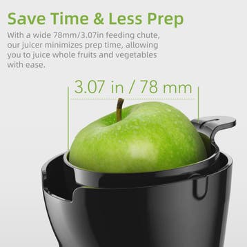 BioloMix Slowjuicer met 78mm Vulopening - Krachtige 200W Mot, Verzenden, Nieuw