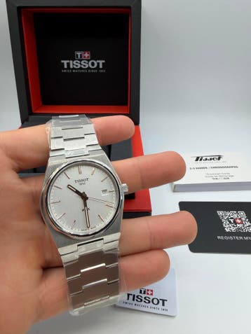 Tissot PRX 40MM White, Sieraden, Tassen en Uiterlijk, Overige merken, Staal, Staal, Verzenden