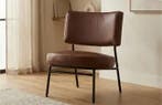 Retro leren fauteuil, Huis en Inrichting, Fauteuils, Ophalen of Verzenden, Nieuw, Leer