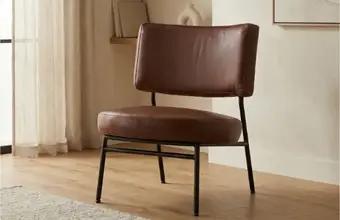 Retro leren fauteuil, Huis en Inrichting, Ophalen of Verzenden, Nieuw, Leer