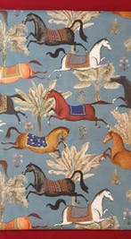 Exclusieve Oosterse stof met rennende paarden - 300x280 cm -