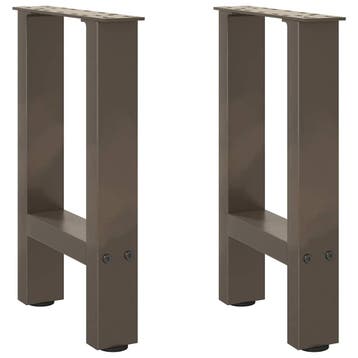 vidaXL Salontafelpoten 2 st 38x(42-43) cm staal naturel, Verzenden, Nieuw