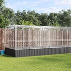 vidaXL Volière met verlengstuk 1246x207x212 m staal, Verzenden, Nieuw