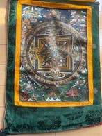 Prachtige Nepal Thangka - Avalokiteshvara-mandala met groene