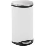 Pedaalemmer | SHELL BIN | RVS | Wit | 30L | Klapdeksel |, Verzenden, Nieuw in verpakking