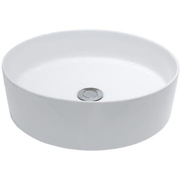 Wiesbaden Link Waskom Rond - 40x12cm - Keramiek - Mat Wit, Ophalen of Verzenden, Nieuw