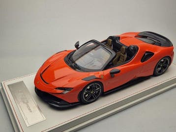 CE-Model 1:18 - Modelauto - Ferrari SF90 Spider - Lichtrood, Nieuw
