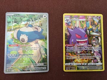 Pokémon - 2 Card - Gengar / Snorlax Promo card, Full art, Hobby en Vrije tijd, Verzamelkaartspellen | Pokémon, Nieuw