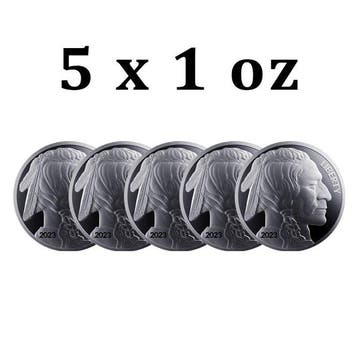 Verenigde Staten. 5 x 2023 1 oz American Silver Buffalo