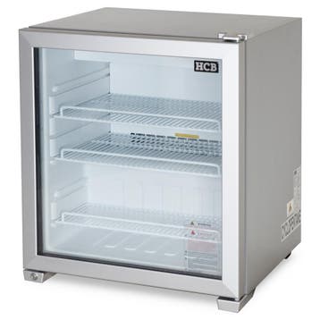 HCB Glasdeurkoeling - 90 liter - zilver - 230V, Verzenden, Nieuw in verpakking