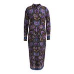 Milano Italy • jurk met paarse bloemen • 36, Kleding | Dames, Jurken, Verzenden, Paars, Maat 36 (S), Milano Italy