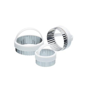 Kitchen Craft Uitsteker Set/3 Rond Gekarteld RVS, Verzenden, Nieuw