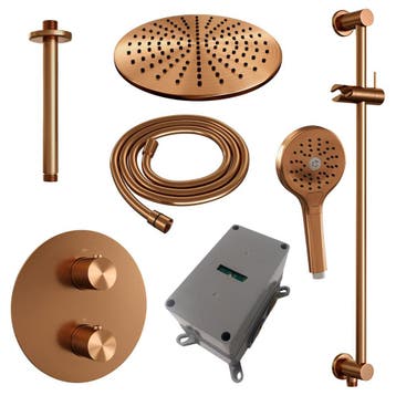 Brauer Copper Carving Thermostatische Regendoucheset Inbouw, Ophalen of Verzenden, Nieuw