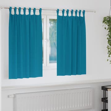 vidaXL Zwart-out Gordijnen met Ringen 2 st Turquoise 140 x, Huis en Inrichting, Verzenden, Nieuw