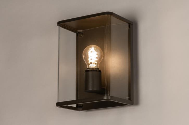 Rietveld Wandlampen - Bruin - Glas, Metaal, Aluminium, Huis en Inrichting, Lampen | Wandlampen, Verzenden