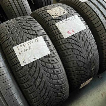 2 x Nokian WR 235-55-18 Winterbanden 5,5mm, Auto-onderdelen, Banden en Velgen, 18 inch, Gebruikt, 235 mm, Band(en)