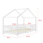 Kinderbed Treviolo met uitvalbeveiliging en matras 90x200 wi, Kinderen en Baby's, Kinderkamer | Bedden, Verzenden, Nieuw