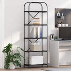 vidaXL Boekenkast Zwart Eiken 60 x 30 x 183 cm Bewerkt hout, Minder dan 50 cm, Verzenden, Nieuw, 150 tot 200 cm