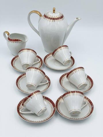 Harzberg Germania - Koffieservies voor 6 (14) - Porselein