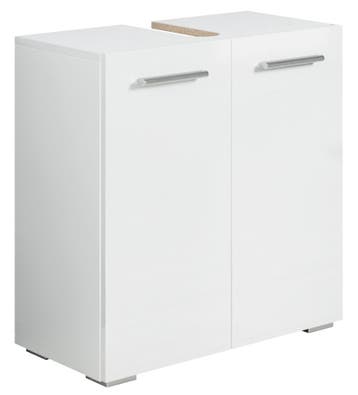 Wastafelkast Jupiter 60 x 30 x 60 cm Mat wit Badkamerkast, Huis en Inrichting, Badkamer | Badkamermeubels, Verzenden, Nieuw, Wastafelkast