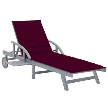vidaXL Ligbed met kussen massief acaciahout, Verzenden, Nieuw