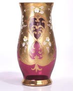Moser Style - Vaas - Handgeschilderde balustervaas met