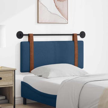 vidaXL Hangend hoofdbord Blauw Antiek PU, Verzenden, Nieuw, Blauw, Overige materialen