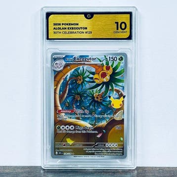 Pokémon Graded card - Alolan Exeggutor 129 - 30th, Nieuw