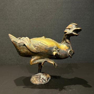 Figuur - Ming mandarijn eend - Brons - China - Ming Dynastie