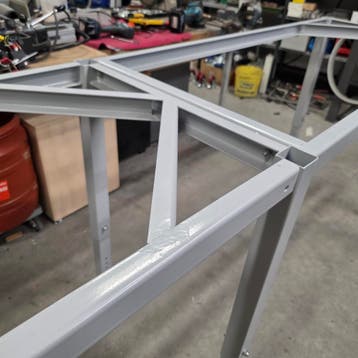 Grote stevige hoge lange werktafel / werkbank 320 cm lang, Ophalen of Verzenden, Nieuw