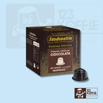 Chocolade koffie capsules Nespresso 10 st. Sandemetrio, Verzenden, Nieuw
