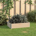 vidaXL Plantenbak verhoogd 60x80 cm massief grenenhout, Tuin en Terras, Bloembakken en Plantenbakken, Minder dan 30 cm, Verzenden