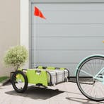 vidaXL Fietstrailer oxford stof en ijzer groen, Verzenden, Nieuw