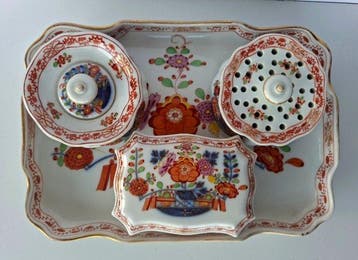 Meissen - E.A. Leuteritz - Juego de escritorio en porcelana