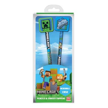 Minecraft Potlood met Gom Set, Verzamelen, Ophalen of Verzenden, Nieuw