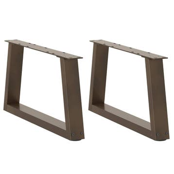 vidaXL Salontafelpoten 2 st V-vormig 60x(30-31,3) cm staal, Verzenden, Nieuw