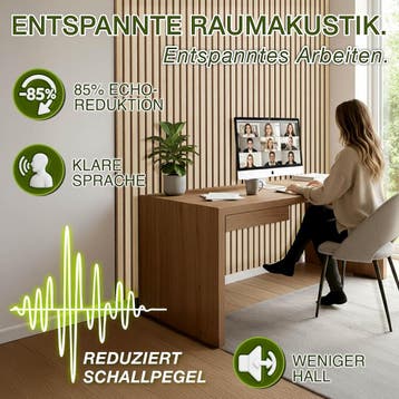 Wandpanelen - Akoestische panelen - Lattenwand - 2 stuks - 1, Verzenden, Zo goed als nieuw