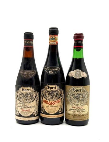 Speri, 1986 Amarone della Valpolicella & 1976, 1984 Recioto, Nieuw