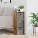 vidaXL Dressoir met lade Oudhout 25,5 x 22 x 69,5 cm, Verzenden, Nieuw, Minder dan 25 cm, Overige houtsoorten