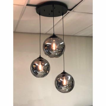 Hanglamp Smoke Glas 3-Licht, Verzenden, Nieuw