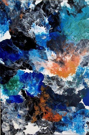 Samia Kerkeni - Flower of Fire, Antiek en Kunst