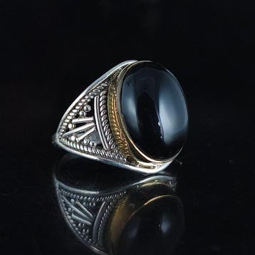 Zilver - Ring - onix