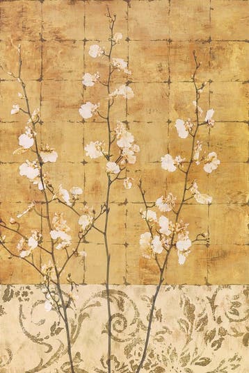 Kunstdruk Chris Donovan - Blossoms in Gold II 62x93cm, Verzenden, Nieuw