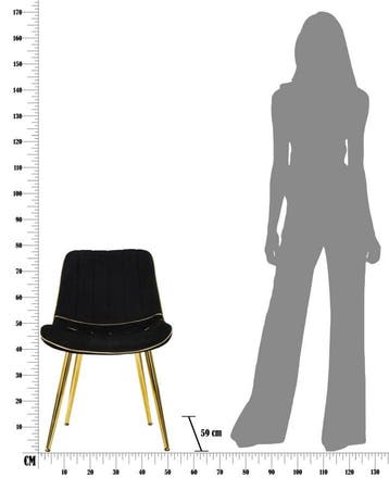 STOEL PARIS NERA/GOUD SET 2 STUKS CM 51X59X79, Huis en Inrichting, Fauteuils, Ophalen of Verzenden, Nieuw