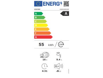 Hisense HS693A90XAD - Vrijstaande Vaatwasser - 16 Couverts -, Witgoed en Apparatuur, Verzenden, Zo goed als nieuw